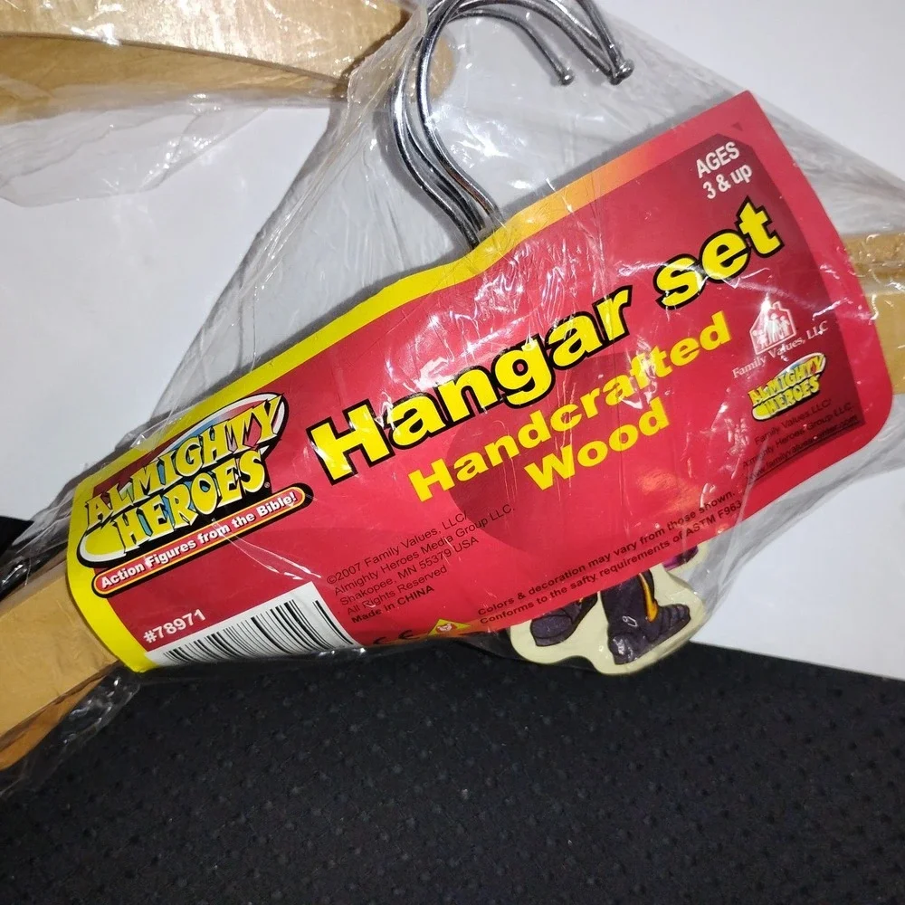 Almighty Heroes Bible Wooden‎ Kids Clothes Hangers By Family Values -10